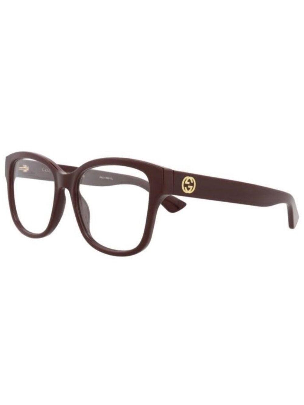 New Gucci Womens Square/Rectangle Red Red Transparent Fashion Designer Eyeglasse